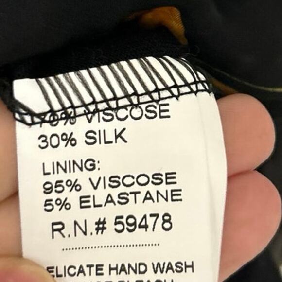 Bellambra Silk Blend Black Foral Babydoll Ruffle Hem Mini Dress XS Whimsigoth - Picture 14 of 15